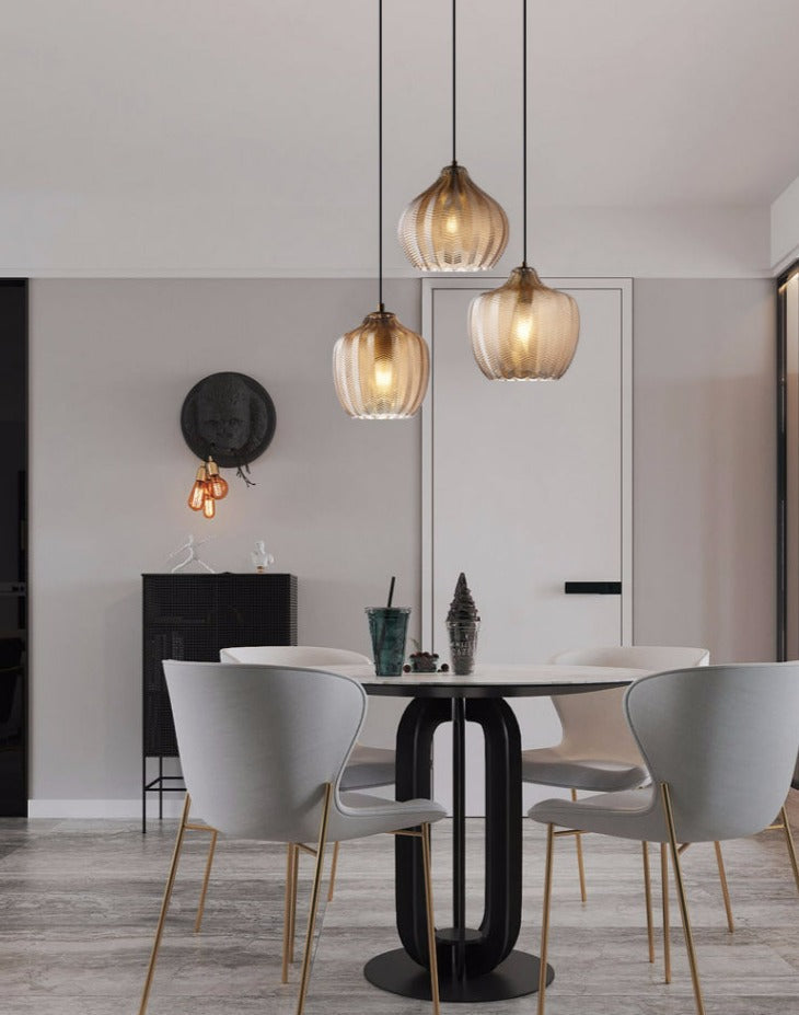 Jasper - Textured Glass Pendant Lights 8