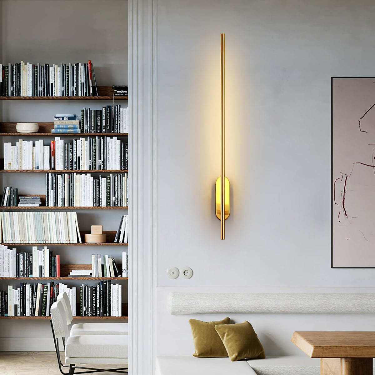 Jorin - Metal Wall Light in the Shape of a Stick with Integrated LED Light – Minimalist Design 5