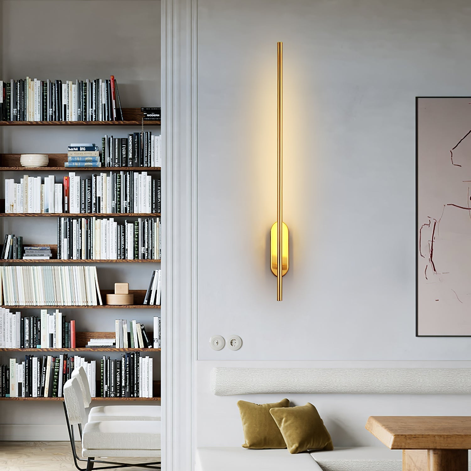 Jorin - Metal Wall Light in the Shape of a Stick with Integrated LED Light – Minimalist Design 5