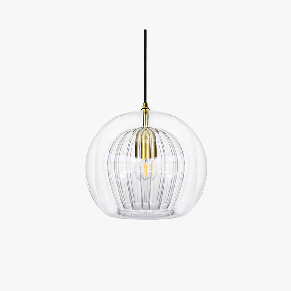 Royelux June Glass Globe Pendant Light, Modern Hanging Lamp for Kitchen and Living Room