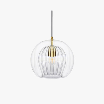 Royelux June Glass Globe Pendant Light, Modern Hanging Lamp for Kitchen and Living Room