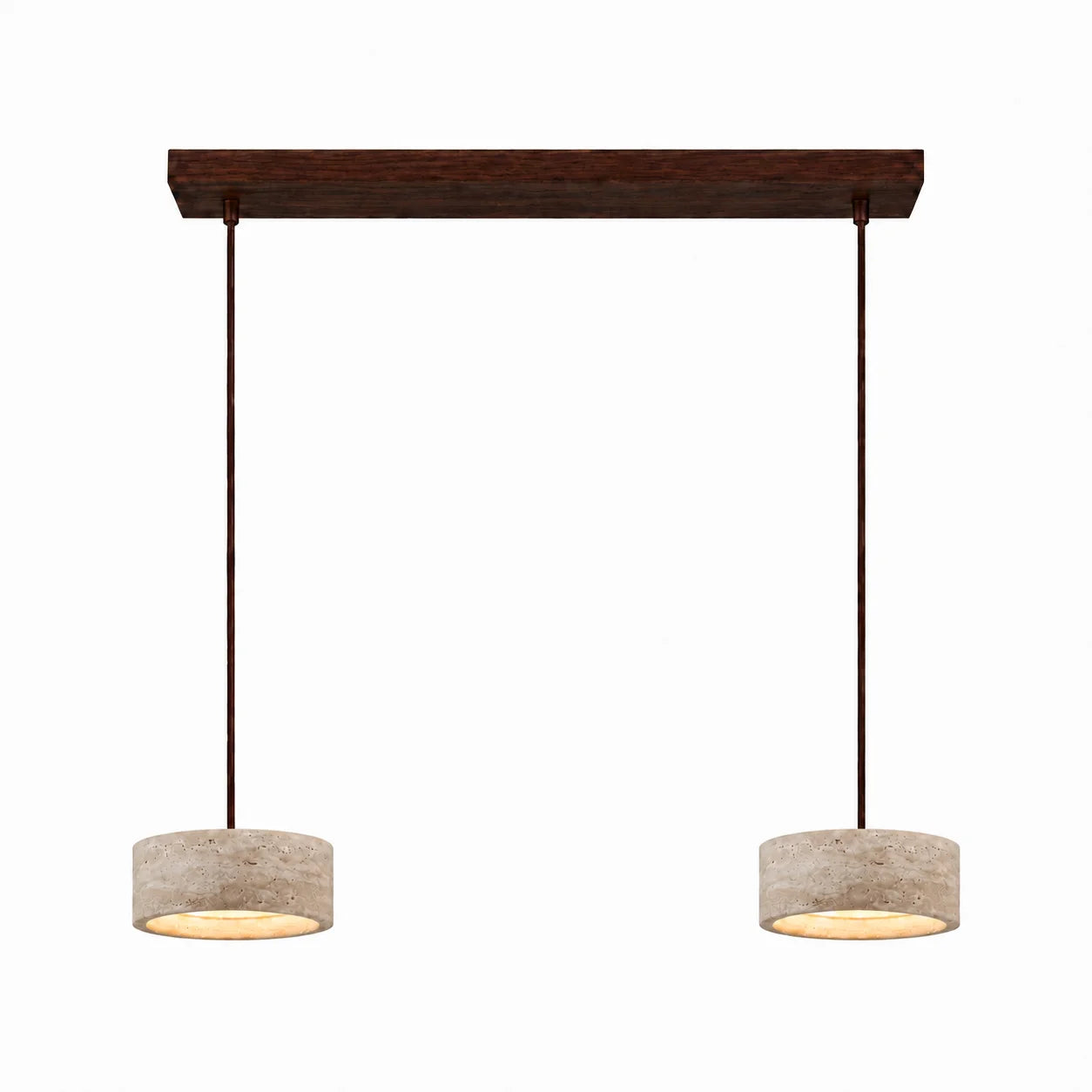 Kairi Natural Travertine Stone Vintage Cream Pendant Light 10