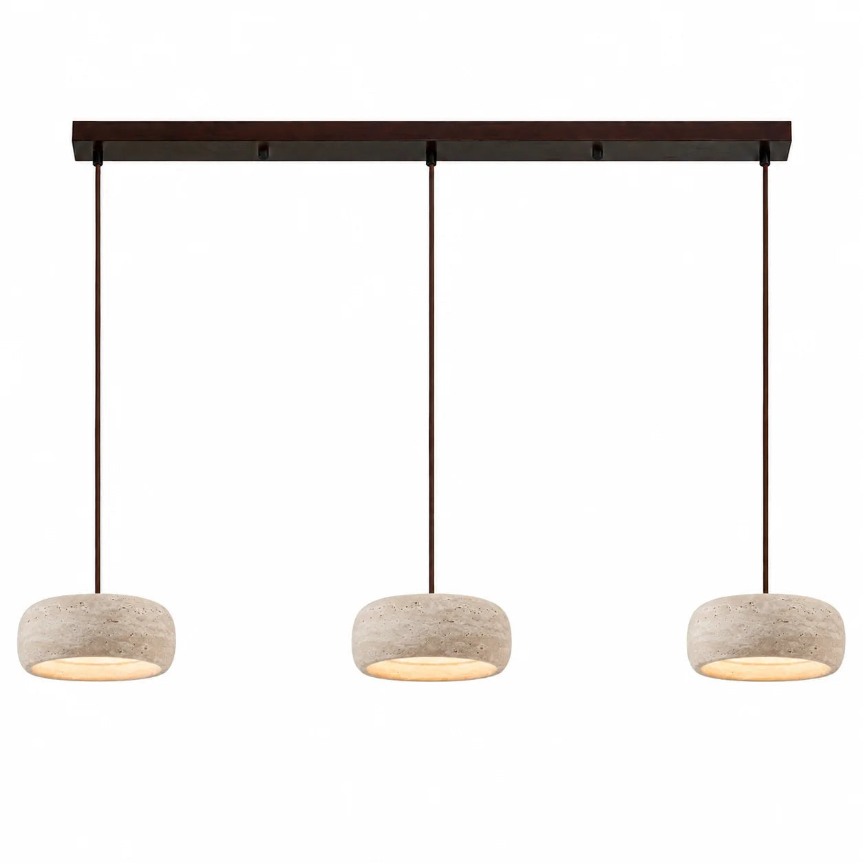 Kairi Natural Travertine Stone Vintage Cream Pendant Light 9