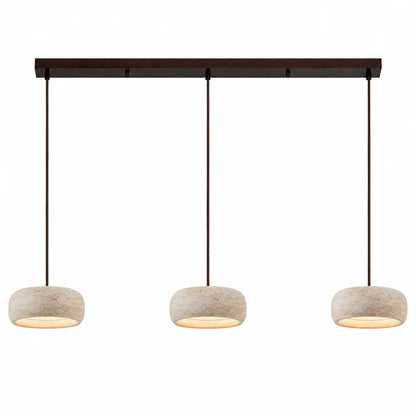 Kairi Natural Travertine Stone Vintage Cream Pendant Light 9