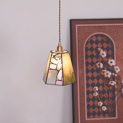 RoyaleGlow Kalco Glass Pendant Light - Japanese Tiffany Style Hanging Lamp