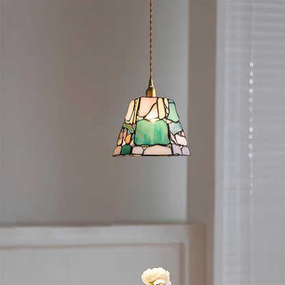 RoyaleGlow Kalco Glass Pendant Light - Japanese Tiffany Style Hanging Lamp