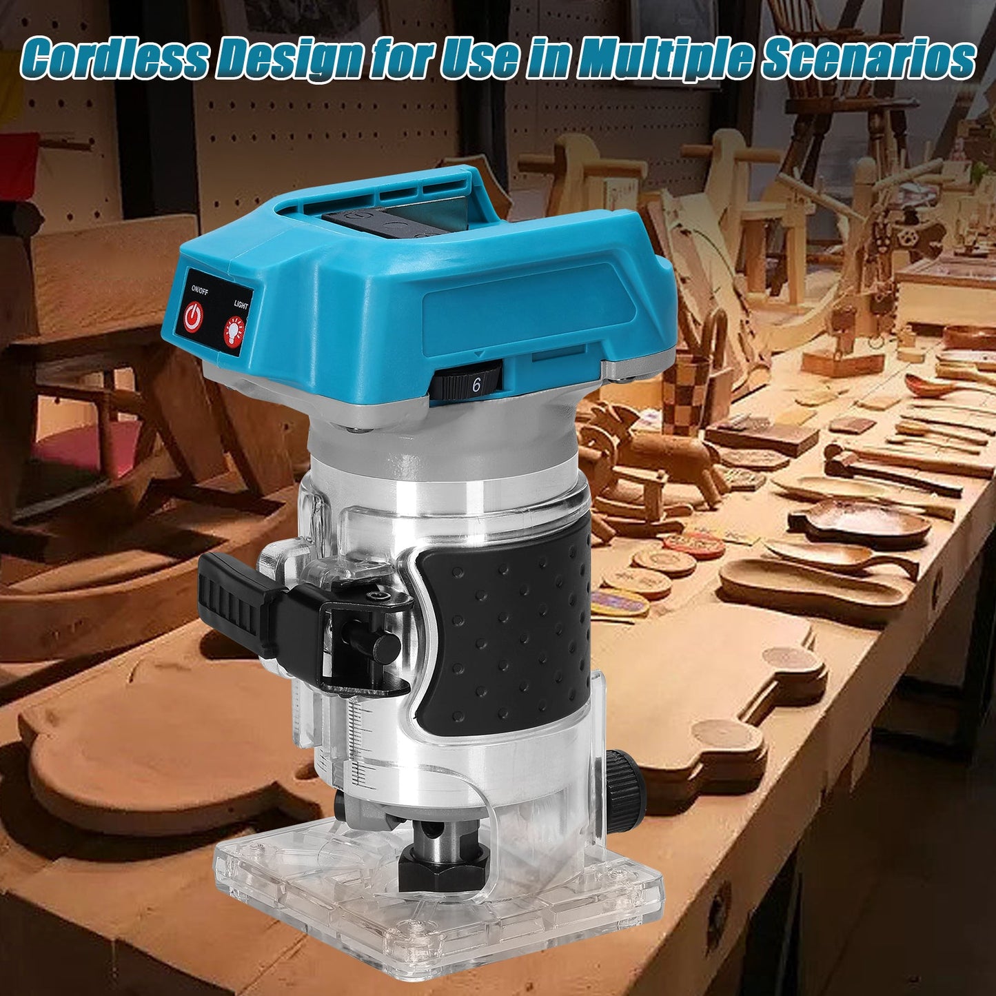 Royaleva Cordless Wood Router 600W with LED Light