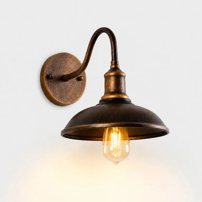 Kelvyn Rustic Industrial Gooseneck Outdoor Wall Light 7