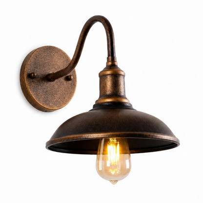 Kelvyn Rustic Industrial Gooseneck Outdoor Wall Light 8
