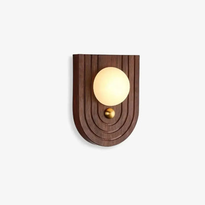 RoyaleGlow Alabaster Wood Wall Sconce - Modern Vintage Lighting with Marble