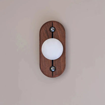 RoyaleGlow Alabaster Wood Wall Sconce - Modern Vintage Lighting with Marble