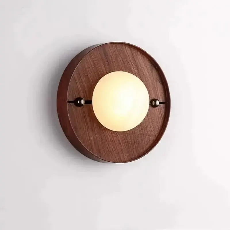 RoyaleGlow Alabaster Wood Wall Sconce - Modern Vintage Lighting with Marble