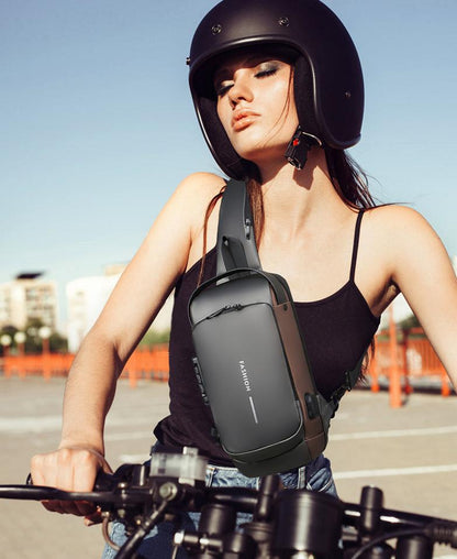 Luxora Carbon Fiber Anti-Theft Backpack with USB Charging