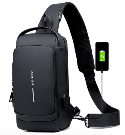 Luxora Carbon Fiber Anti-Theft Backpack with USB Charging