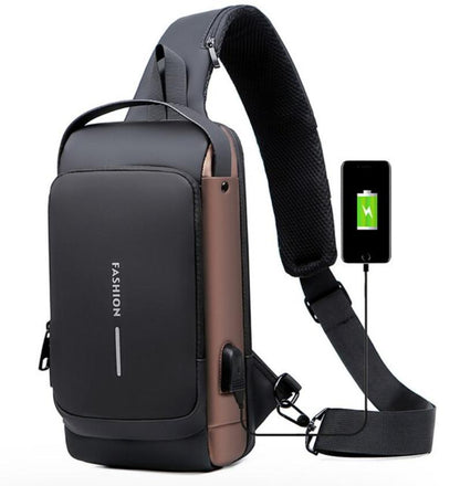 Luxora Carbon Fiber Anti-Theft Backpack with USB Charging