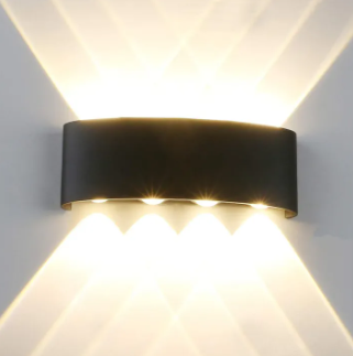 Royelux LED Pentagram Wall Lamp - Stylish Waterproof Light for Indoor & Outdoor Use - Black 8W / Cold white / Aluminum waterproof