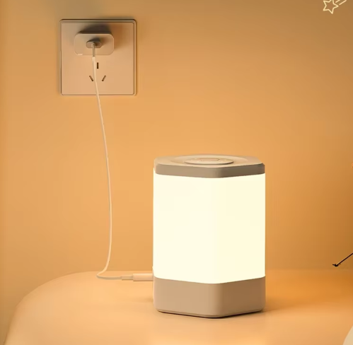 RoyaleGlow Touch Control LED Night Light - Rechargeable Bedside Table Lamp - Plug in