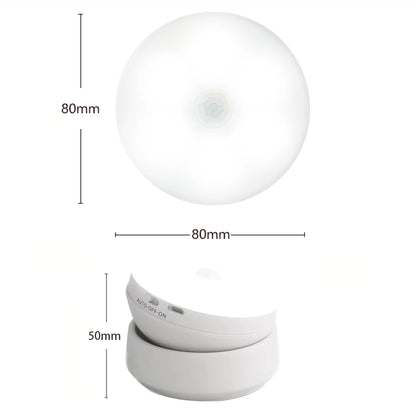 Magnetic Wall Light – LED Night Light with Motion Sensor, USB Rechargeable for Bedside, Cabinet, Wardrobe - Warm