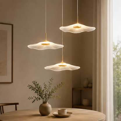  LED Lotus Leaf Design Staircase Modern Ceiling Chandelier Hotel Lobby Lustre Villa Kitchen Long Chandelier Lighting