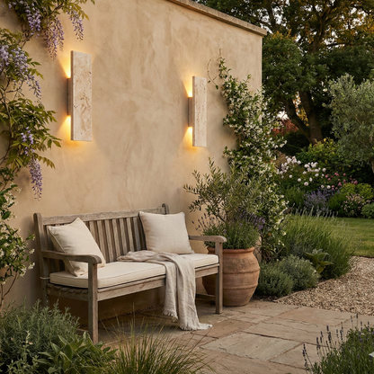 LED Outdoor Wall Sconce | Waterproof Natural Stone Light Fixture for Exterior Walls 1