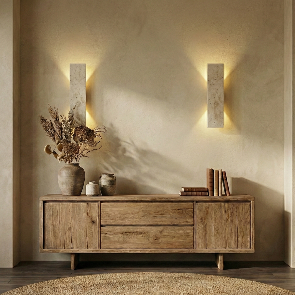 LED Outdoor Wall Sconce | Waterproof Natural Stone Light Fixture for Exterior Walls 5