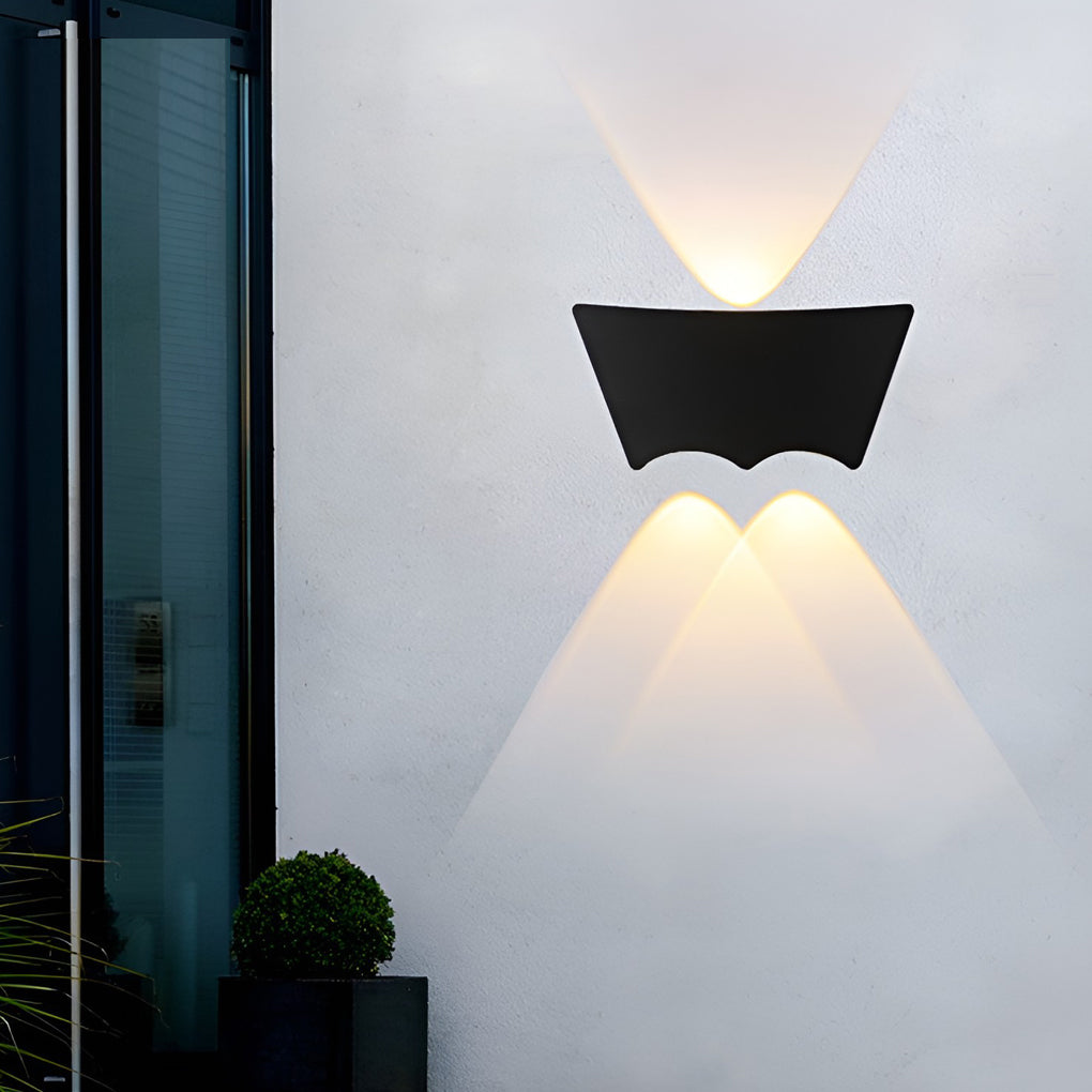 LED Up and Down Lights Waterproof Black Modern Sconce Wall Washer Light 0