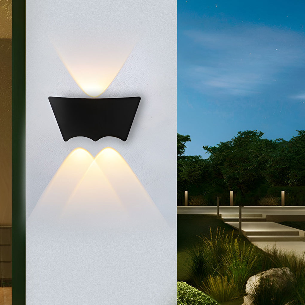 LED Up and Down Lights Waterproof Black Modern Sconce Wall Washer Light 2