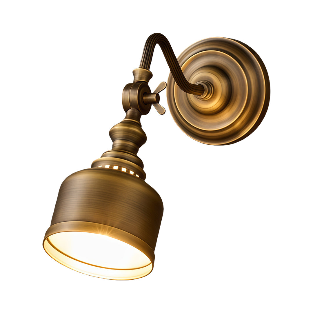 LED Wall Light Lamp American Retro Solid Brass Lamp 11