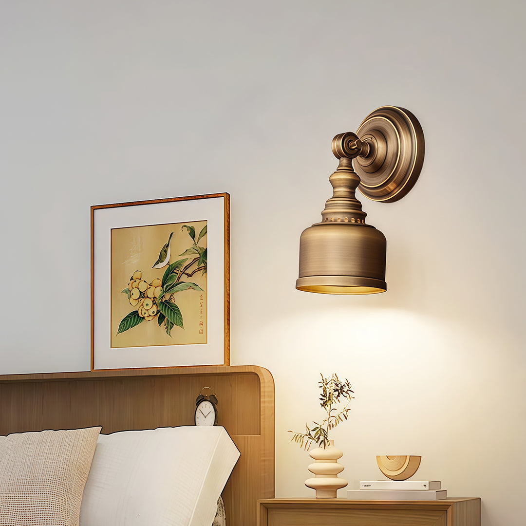 LED Wall Light Lamp American Retro Solid Brass Lamp 3