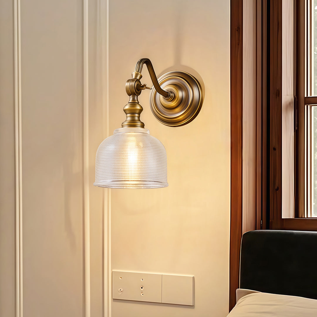 LED Wall Light Lamp American Retro Solid Brass Lamp 4