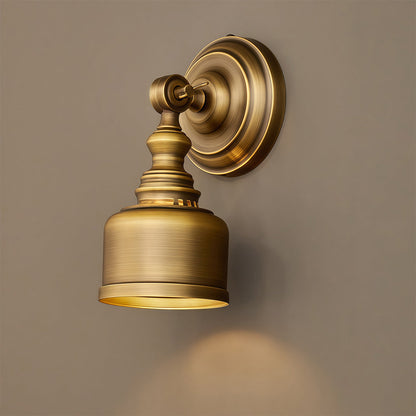 LED Wall Light Lamp American Retro Solid Brass Lamp 6