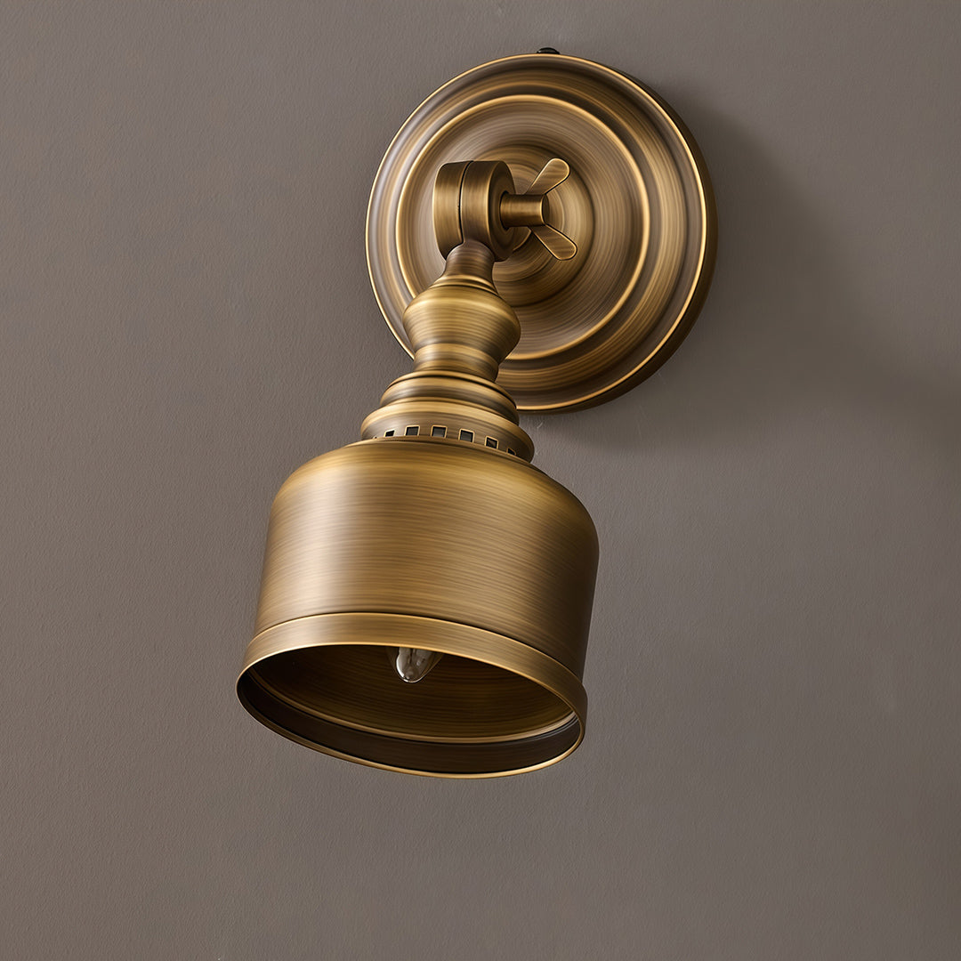 LED Wall Light Lamp American Retro Solid Brass Lamp 7