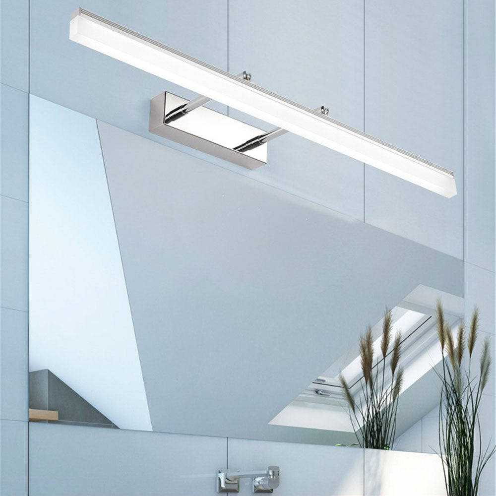 LuxRoyale Waterproof LED Bathroom Mirror Wall Light, Slim Modern Fixture