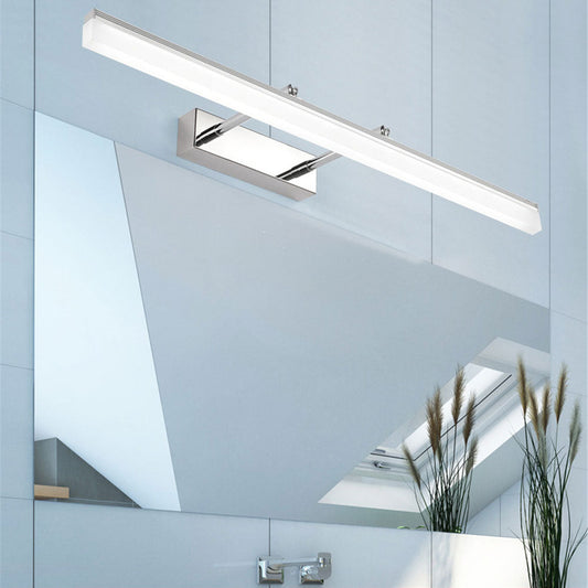 LuxRoyale Waterproof LED Bathroom Mirror Wall Light, Slim Modern Fixture