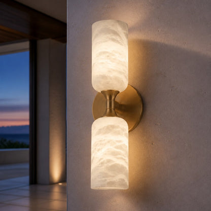 Lambert Modern LED Alabaster Tube Sconce 0