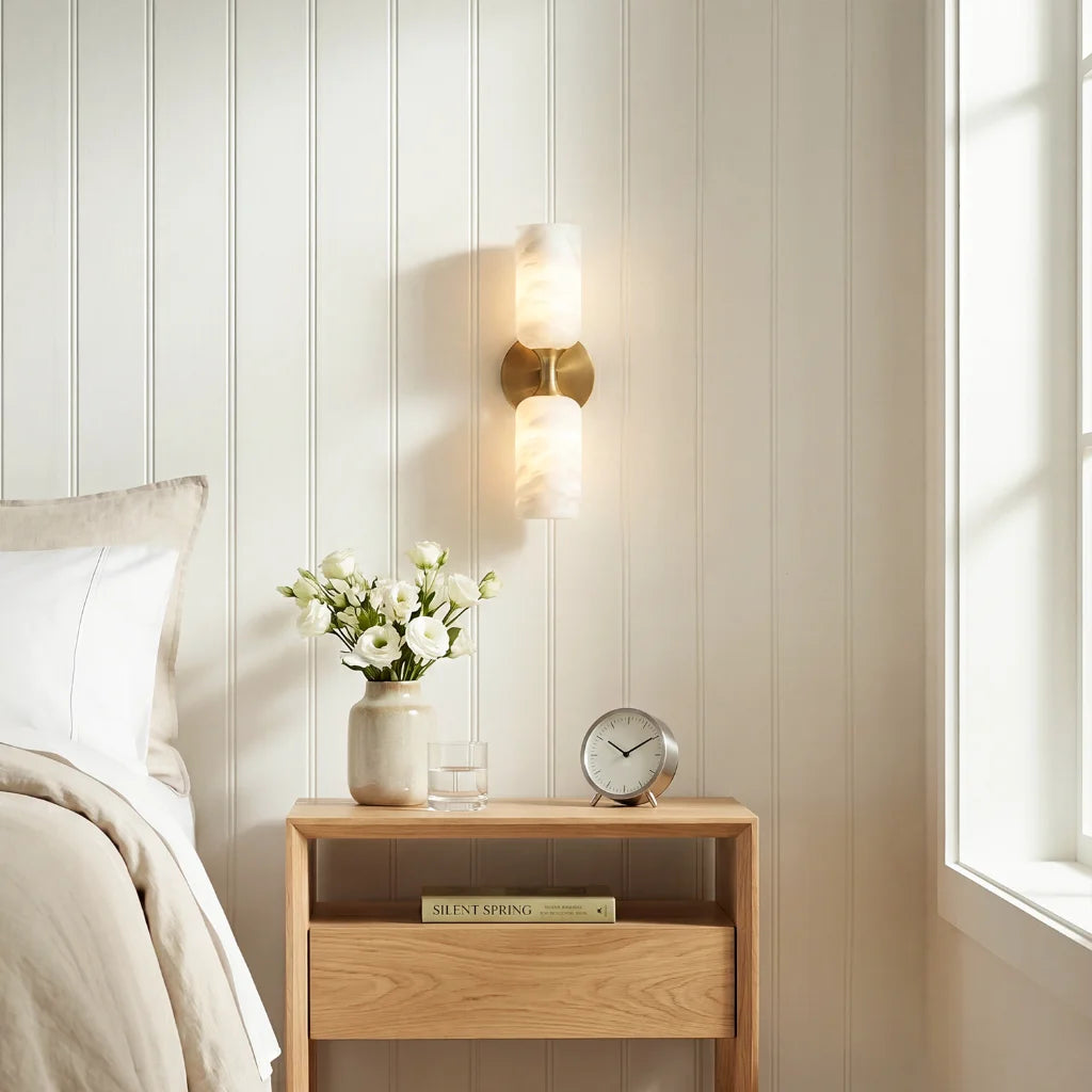 Lambert Modern LED Alabaster Tube Sconce 5