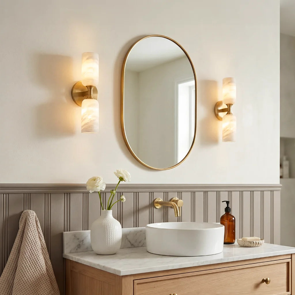 Lambert Modern LED Alabaster Tube Sconce 7