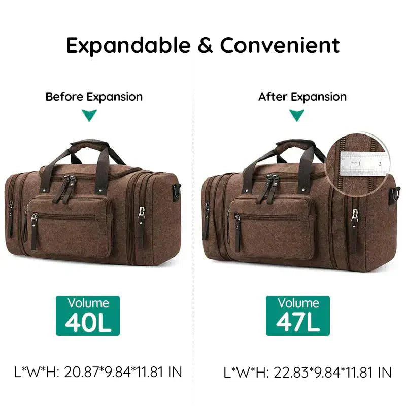 Luxora Large Capacity Canvas Travel Bag for All Essentials