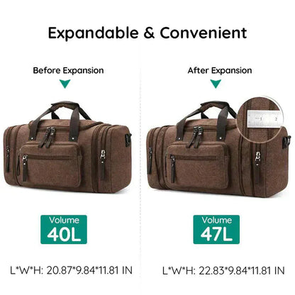 Luxora Large Capacity Canvas Travel Bag for All Essentials
