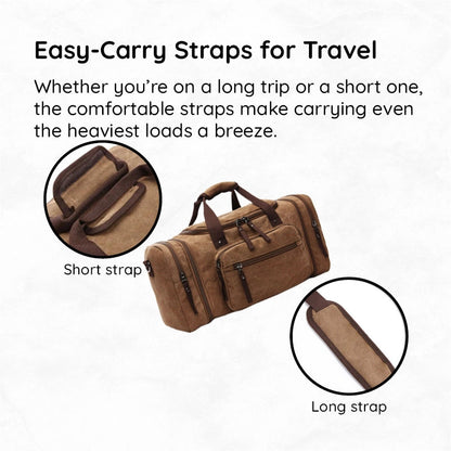 Luxora Large Capacity Canvas Travel Bag for All Essentials