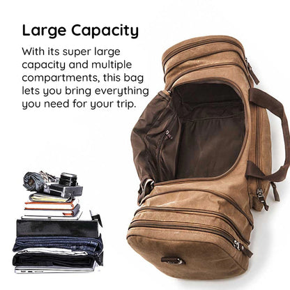 Luxora Large Capacity Canvas Travel Bag for All Essentials