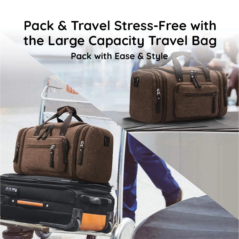 Luxora Large Capacity Canvas Travel Bag for All Essentials