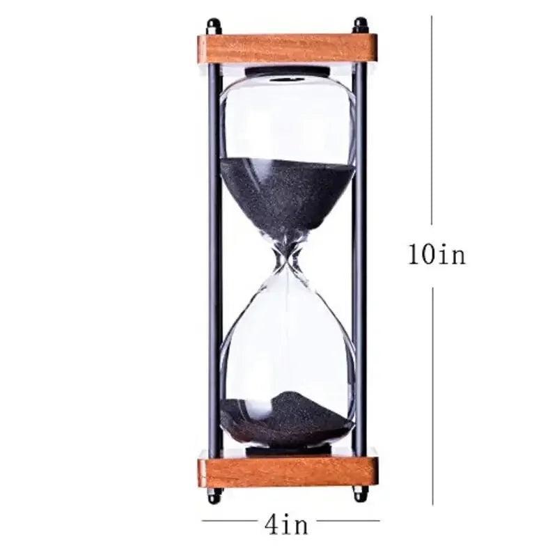 RoyaleGlow 60-Minute Sand Timer - Large Metal & Glass Hourglass for Desk Decor & Productivity-Royale Basic