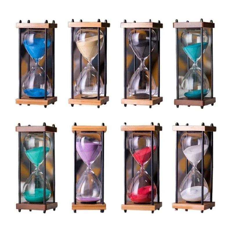 RoyaleGlow 60-Minute Sand Timer - Large Metal & Glass Hourglass for Desk Decor & Productivity-Royale Basic