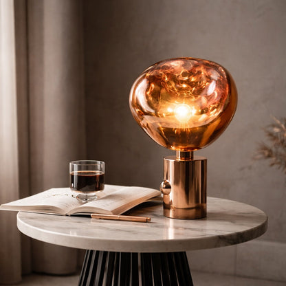 LavaGlow | Elegant Adjustable LED Table Lamp with Rose Gold Base 3