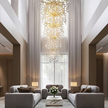 Laya Crystal Chandelier for High Ceiling 0