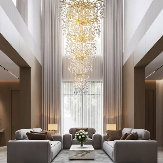 Laya Crystal Chandelier for High Ceiling 0