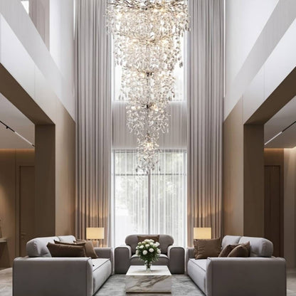 Laya Crystal Chandelier for High Ceiling 1