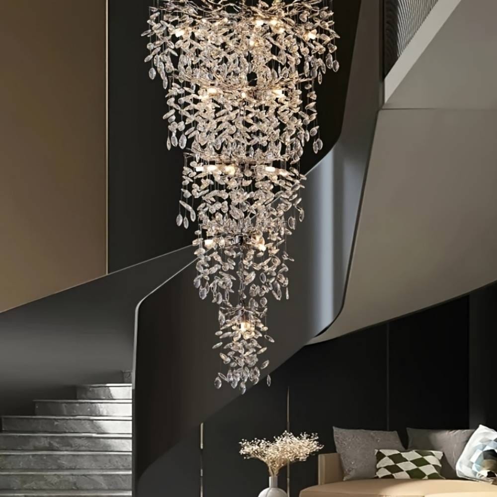 Laya Crystal Chandelier for High Ceiling 2