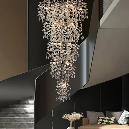 Laya Crystal Chandelier for High Ceiling 2